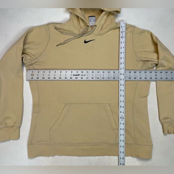 Nike Club Fleece Center Swoosh Pullover Hoodie Women XL Yellow 598575 783 - Picture 7 of 7